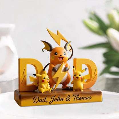 Choose Your Fighter, Father's Day Gift - Personalized Monster Trainer Custom Shaped Acrylic Plaque
