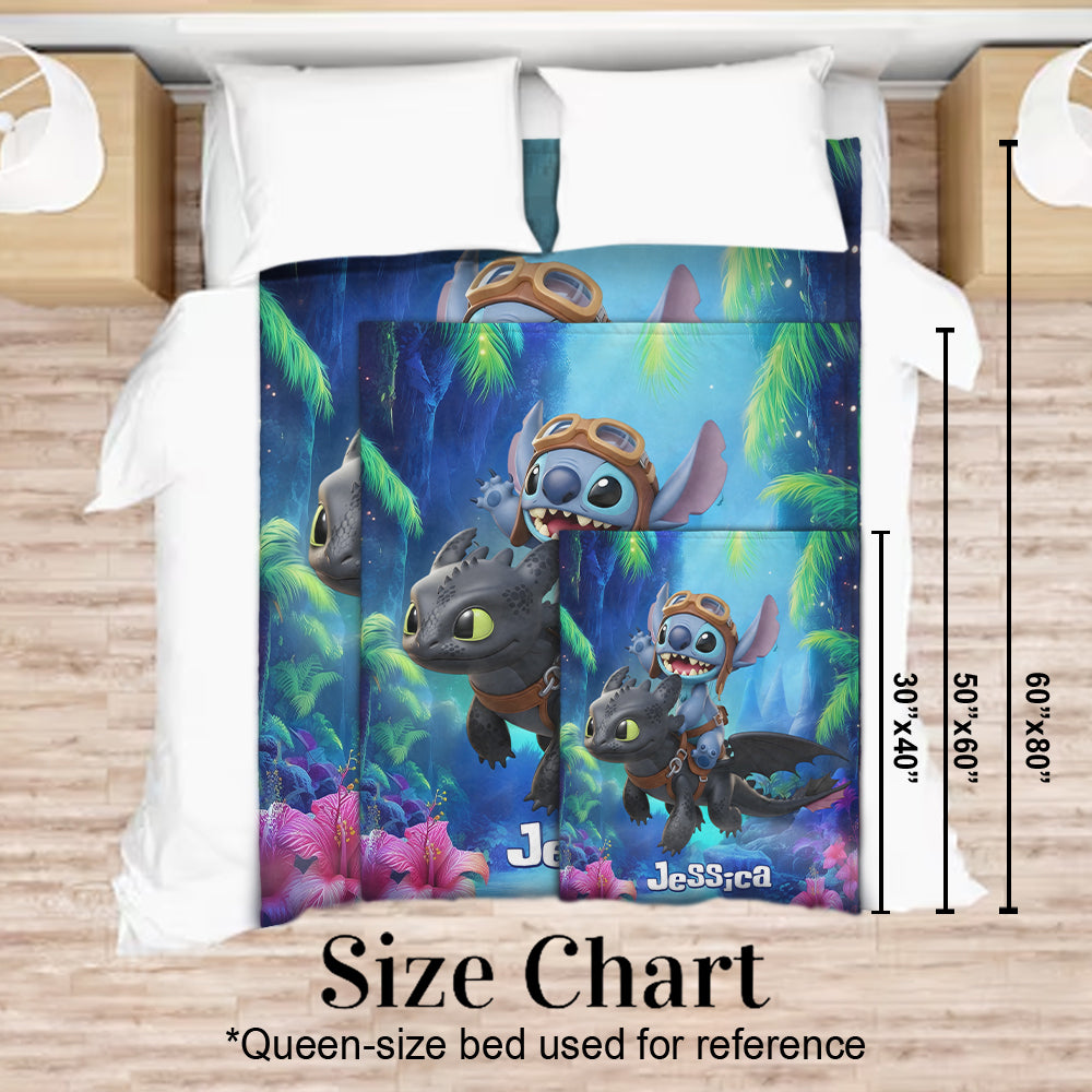 Two Little Monsters - Personalized Ohana Blanket