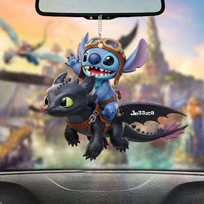 Two Little Monsters - Personalized Ohana Car Ornament