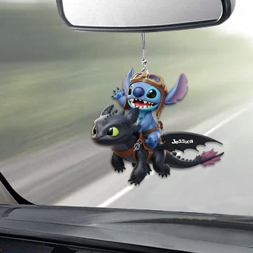 Two Little Monsters - Personalized Ohana Car Ornament