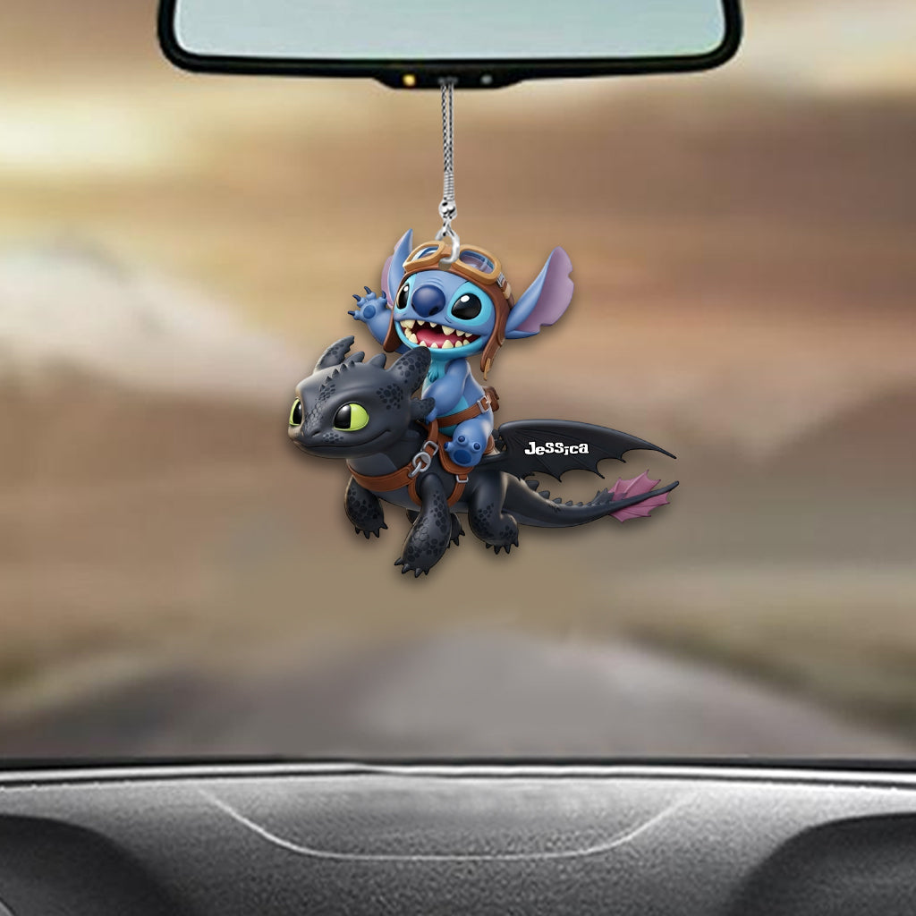 Two Little Monsters - Personalized Ohana Car Ornament