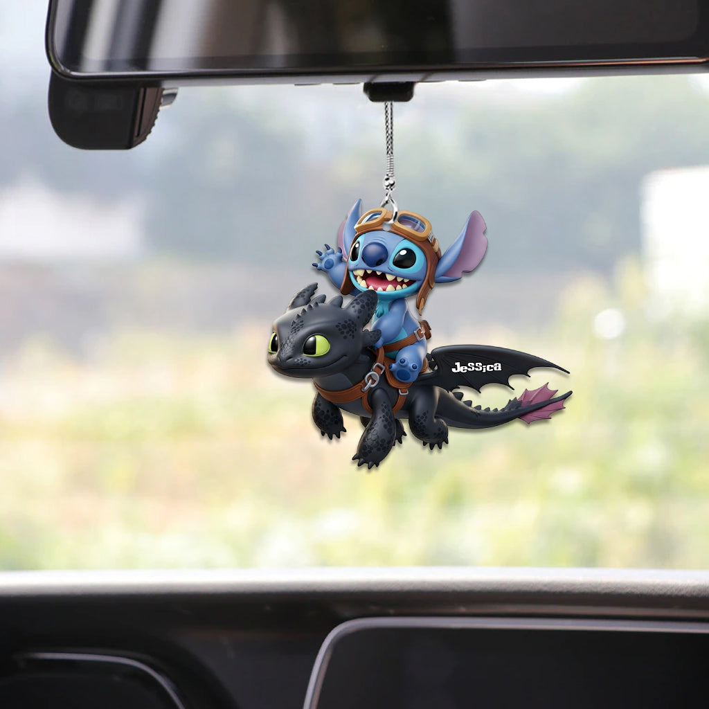 Two Little Monsters - Personalized Ohana Car Ornament