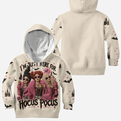 Just Here For The Hocus Pocus - Personalized Three Witches All Over Shirt