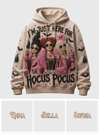Just Here For The Hocus Pocus - Personalized Three Witches All Over Shirt