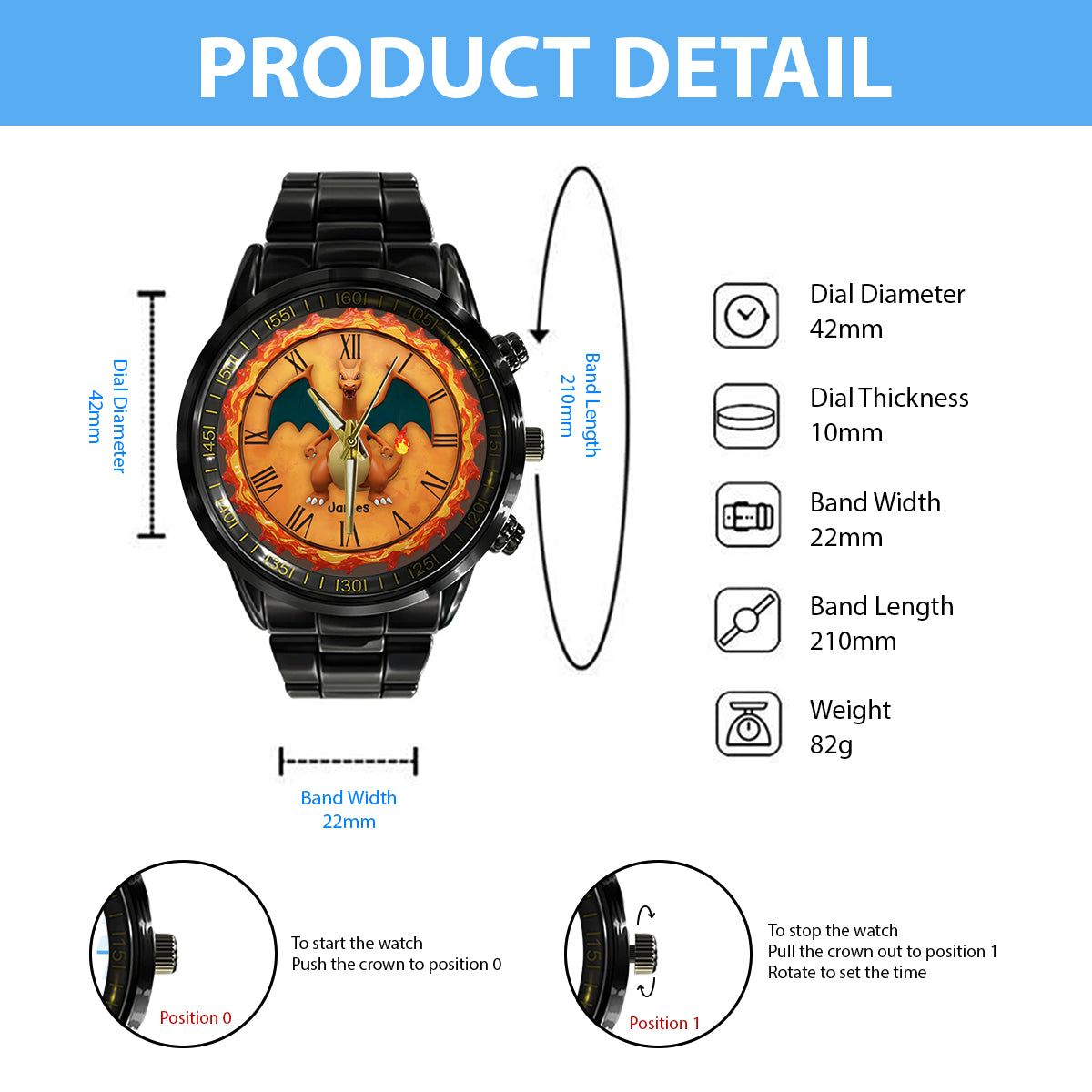 The Undefeatable Red - Personalized Monster Trainer Hand Watch