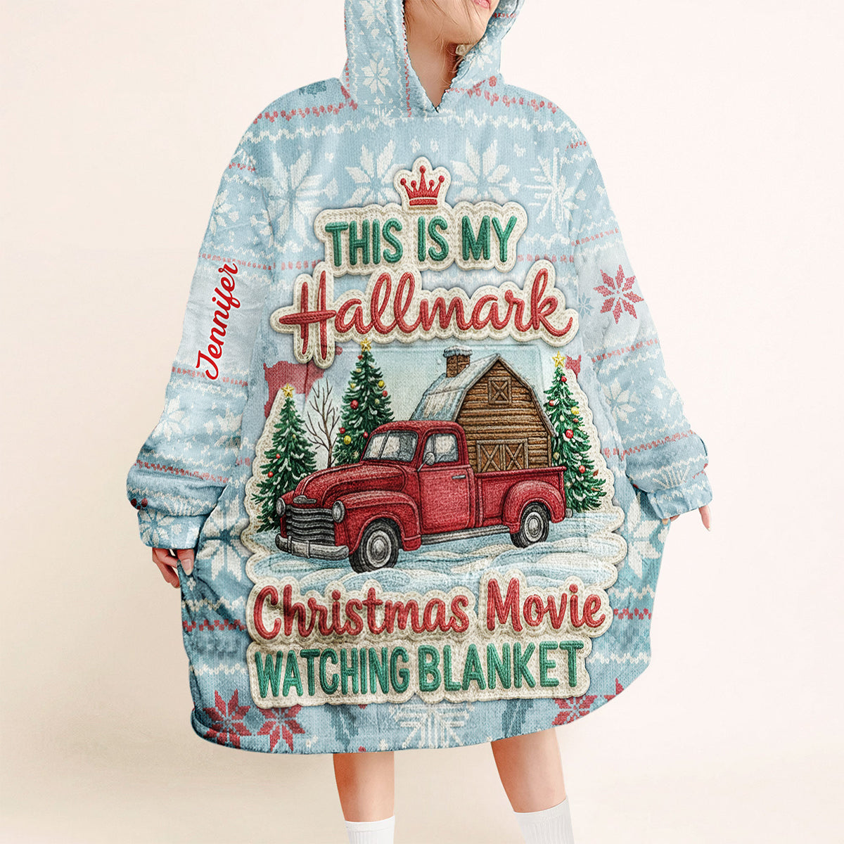 Your Christmas Hoodie Blanket - Personalized Blanket Hoodie