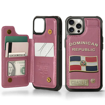 Proud Dominican - Personalized Expats Wallet Phone Case