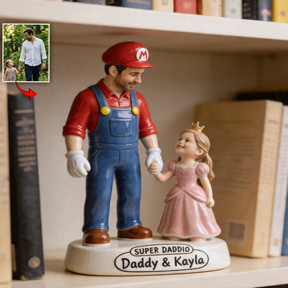 Super Daddio - Perfect Father's Day Gift - Personalized Super Plumber Custom Shaped Acrylic Plaque