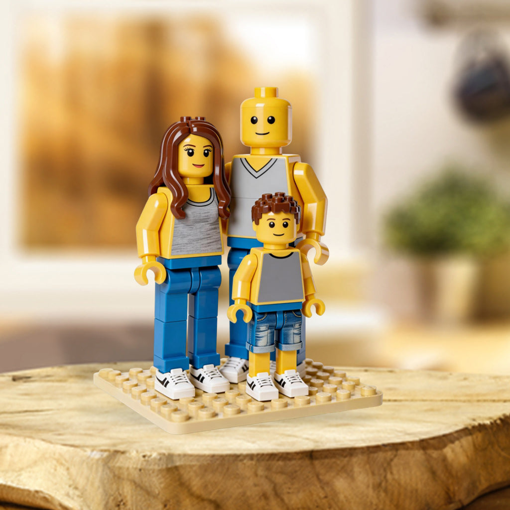Couple Lego Style - Personalized Couple Custom Shaped Acrylic Plaque