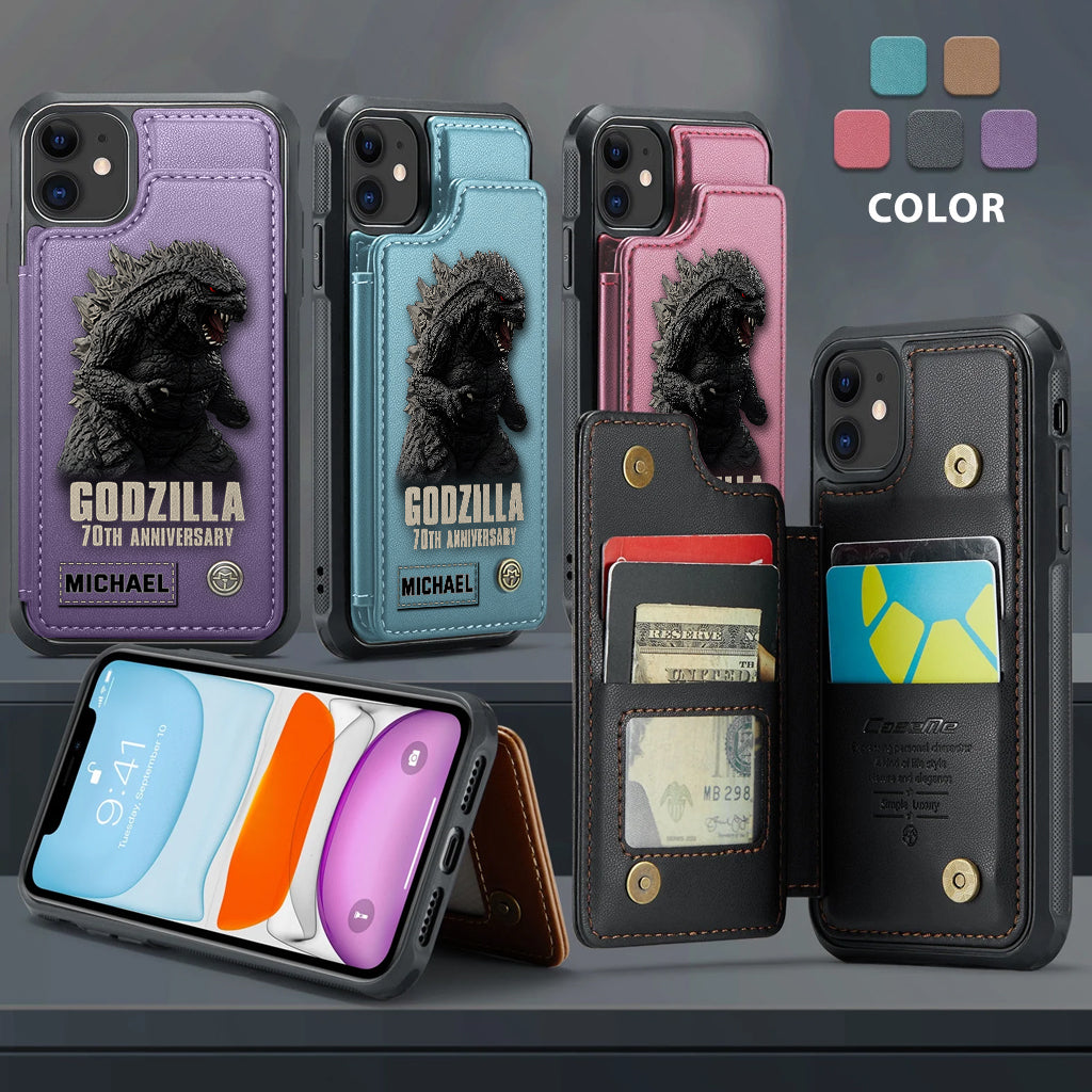 Monster 70th Anniversary Custom Name - Personalized Giant Monster Wallet Phone Case