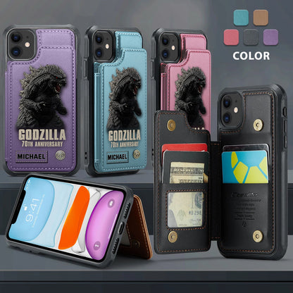 Monster 70th Anniversary Custom Name - Personalized Giant Monster Wallet Phone Case
