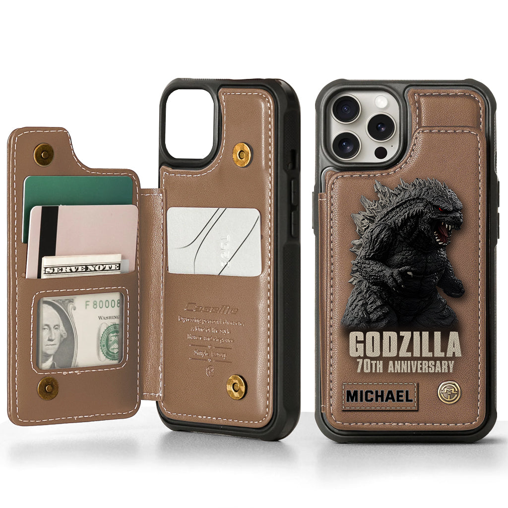 Monster 70th Anniversary Custom Name - Personalized Giant Monster Wallet Phone Case