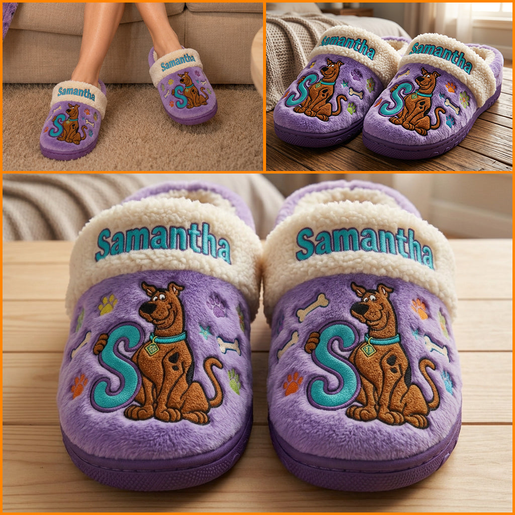 We're Solving Mysteries - Personalized Detective Dog Slippers