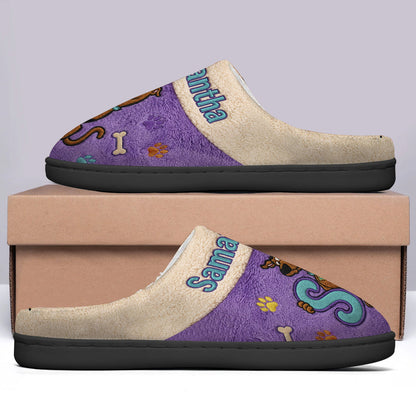 We're Solving Mysteries - Personalized Detective Dog Slippers