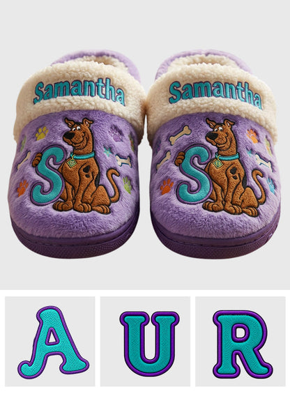 We're Solving Mysteries - Personalized Detective Dog Slippers