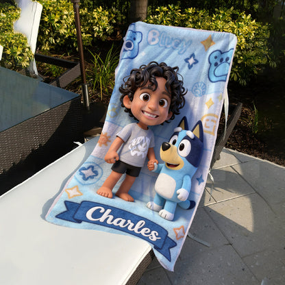 Custom Any Character - Personalized Kid Quick-dry Beach Towel/ Bath Towel