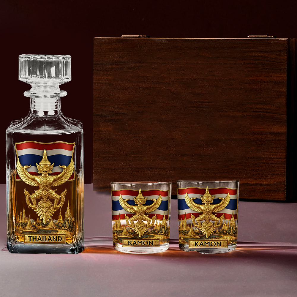Proud Thailand - Personalized Expats Whiskey Decanter Set
