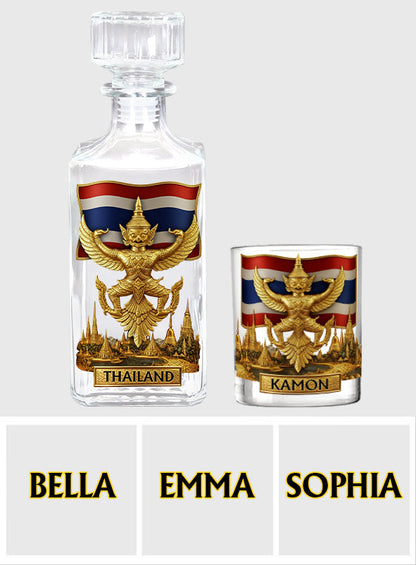 Proud Thailand - Personalized Expats Whiskey Decanter Set