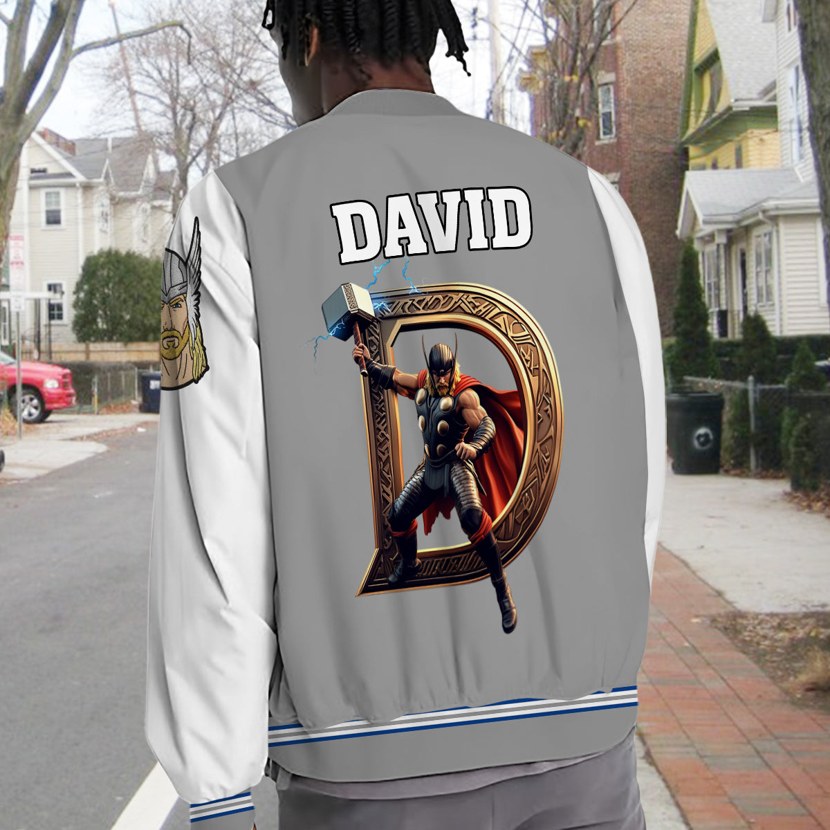 Superhero Gift For Kids - Personalized Kid Varsity Jacket