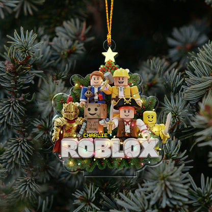 Role Play Game Christmas - Personalized 3D Gaming Transparent Ornament