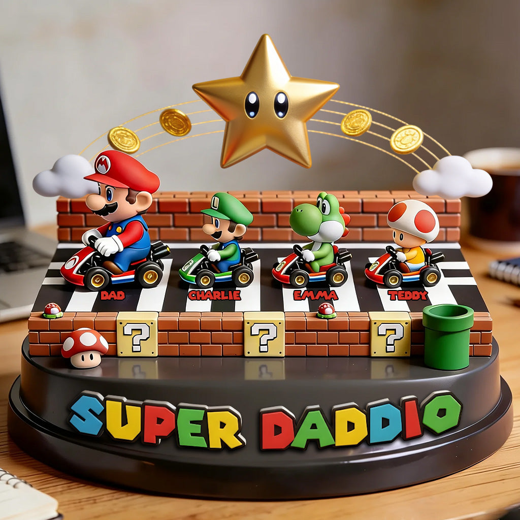 Supper Daddio - Personalized Super Plumber Custom Shaped Acrylic Plaque