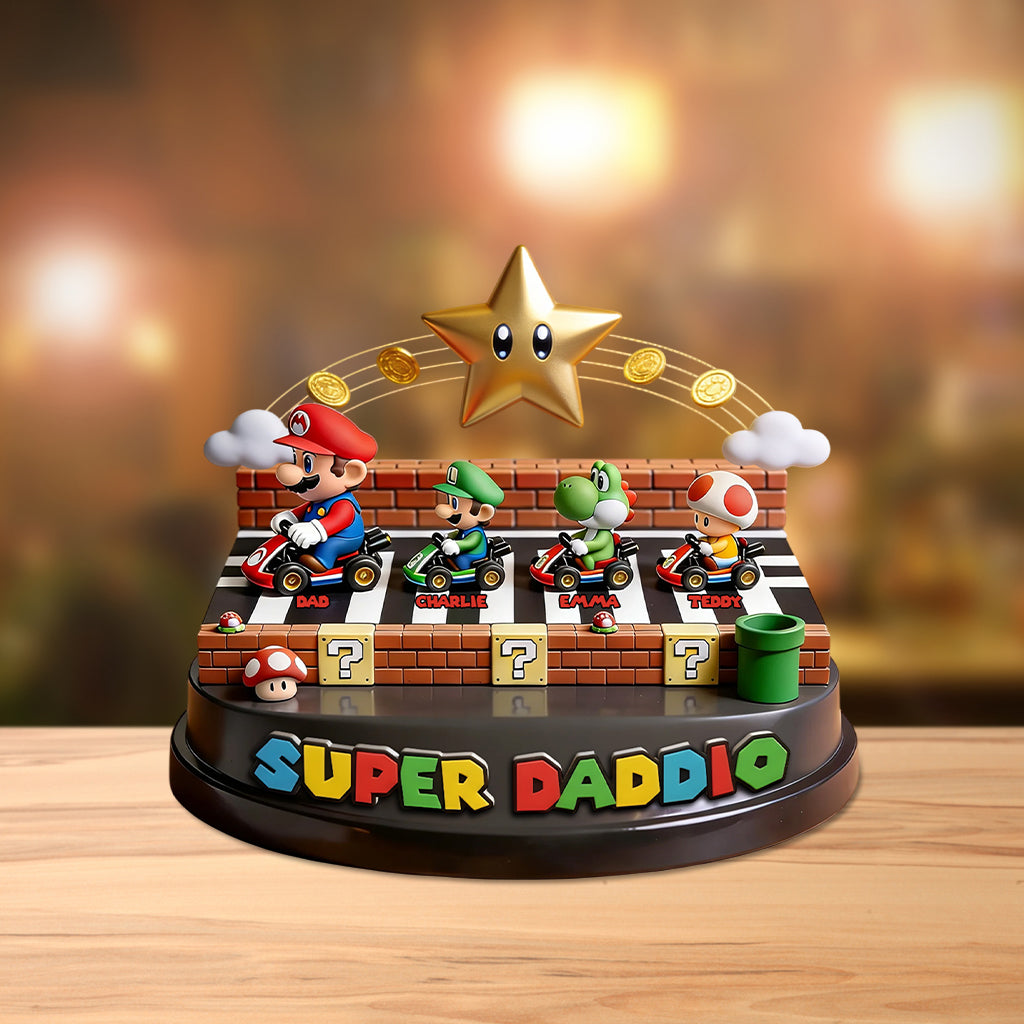 Supper Daddio - Personalized Super Plumber Custom Shaped Acrylic Plaque
