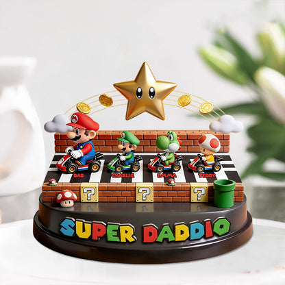 Supper Daddio - Personalized Super Plumber Custom Shaped Acrylic Plaque