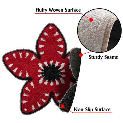 Red Flower Demon - Personalized Stranger Things Non-Slip Tufted Rug