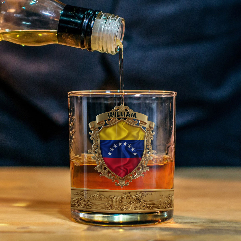Flag of Venezuela - Personalized Expats Whiskey Glass