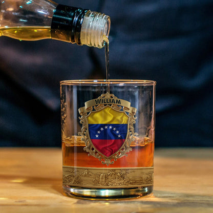 Flag of Venezuela - Personalized Expats Whiskey Glass