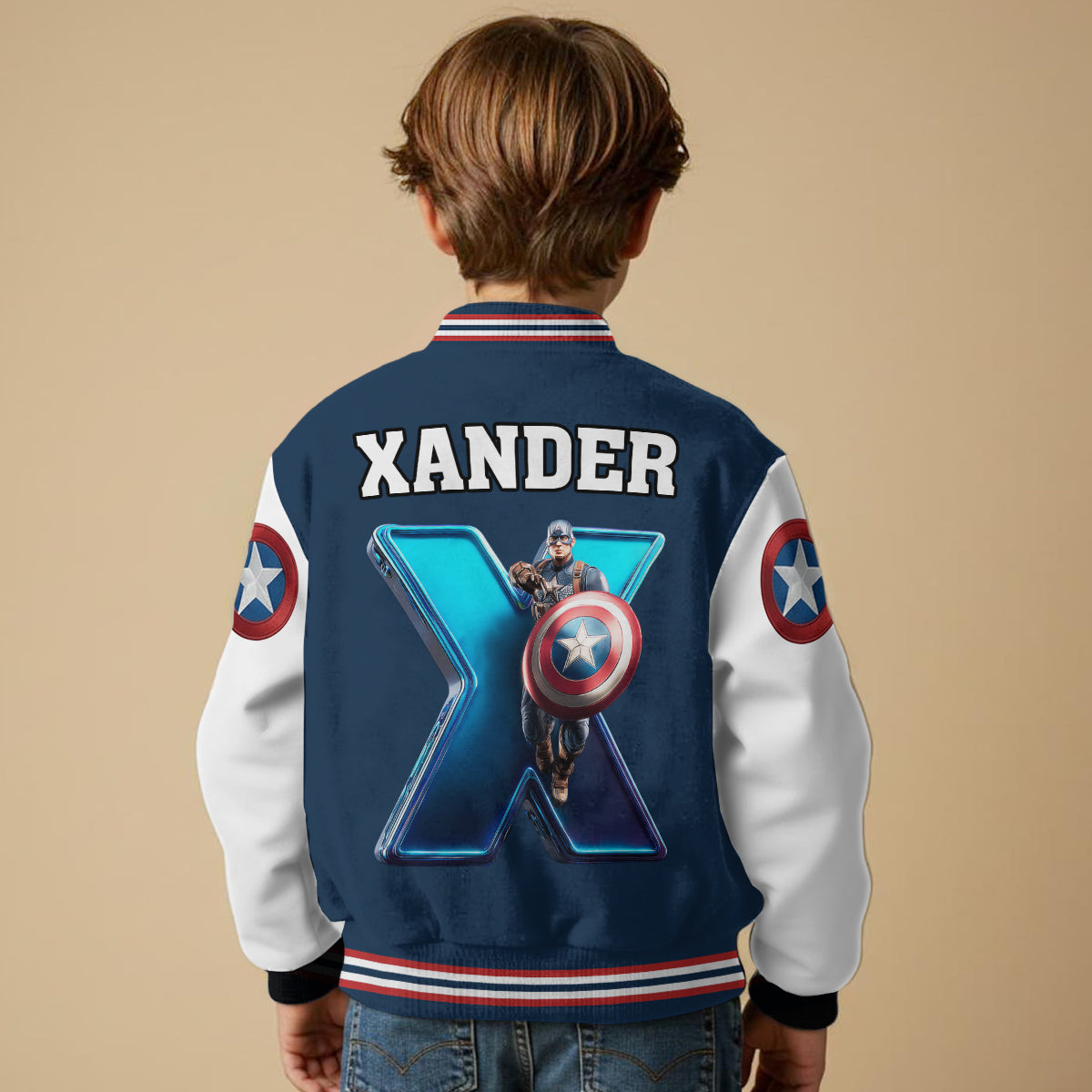 Superhero Gift For Kids - Personalized Kid Varsity Jacket