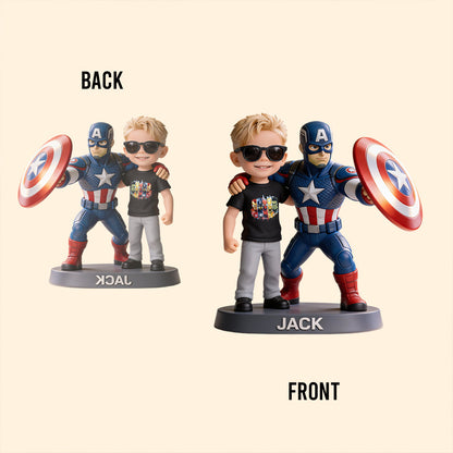 The Brave Captain - Personalized Superhero Custom Shaped Acrylic Plaque