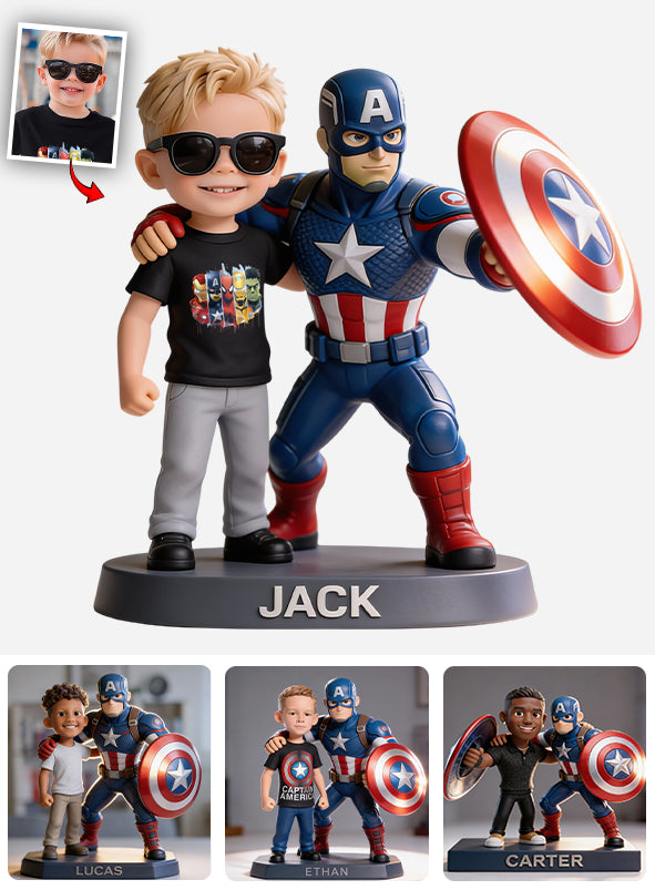 The Brave Captain - Personalized Superhero Custom Shaped Acrylic Plaque