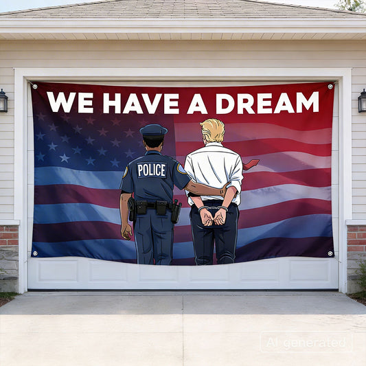 We Have A Dream - Personalized Pontoon Garage Door Banner