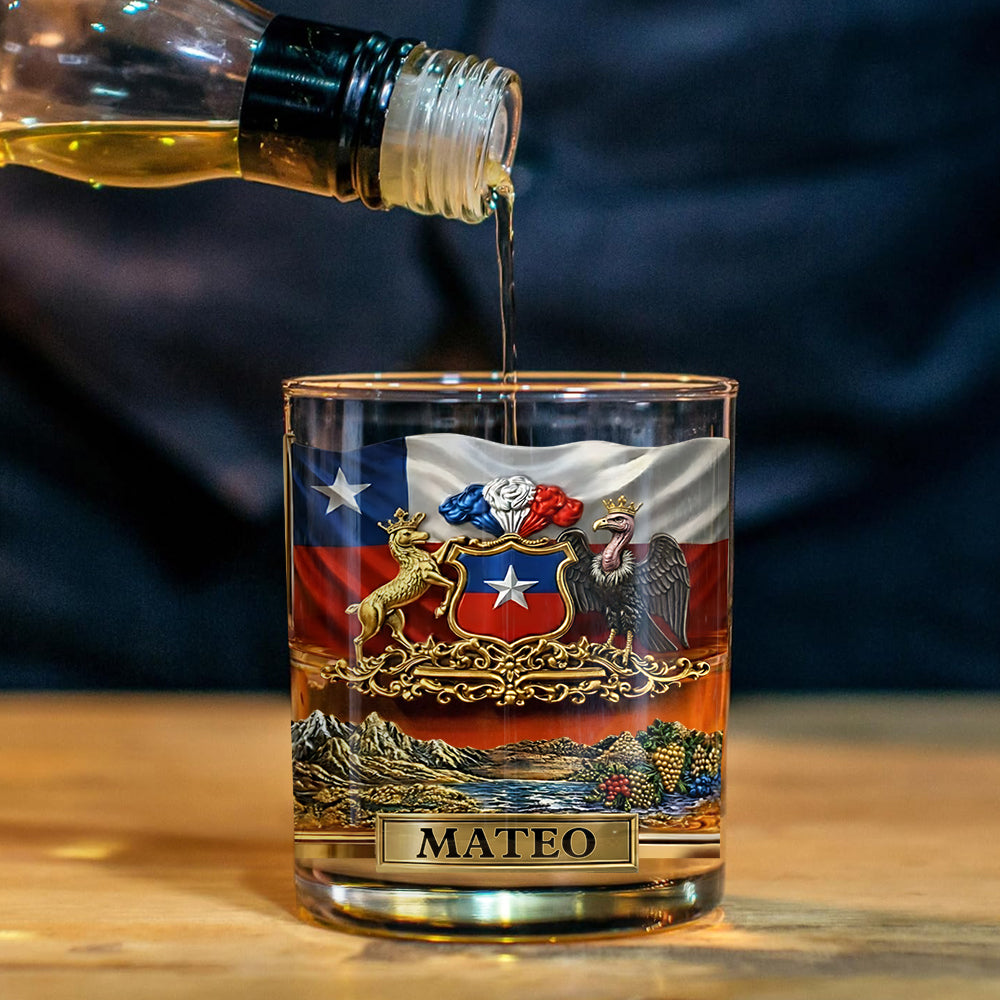 Proud Chile - Personalized Expats Whiskey Decanter Set