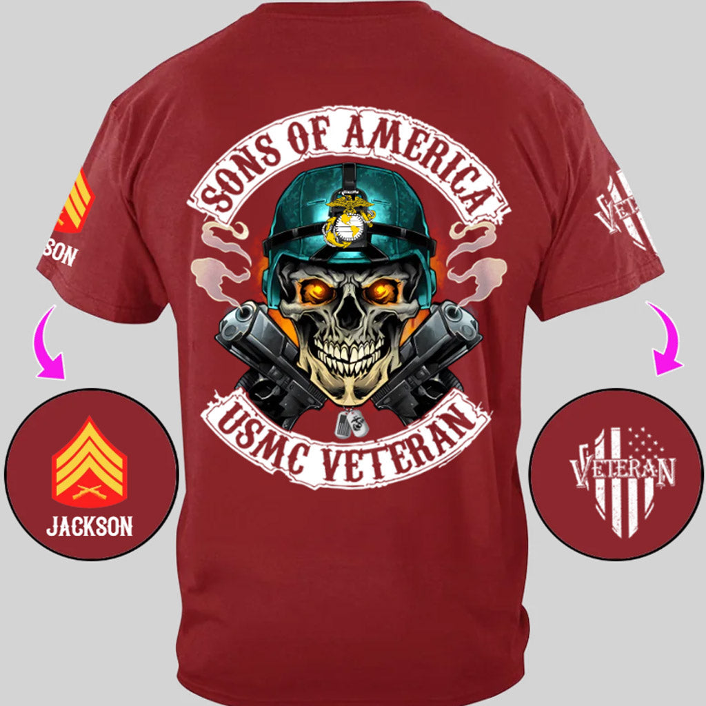 Proud Veteran - Personalized Veteran All Over Shirt