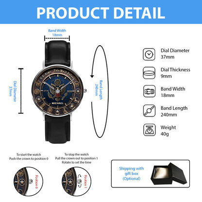 This We'll Defend - Personalized Veteran Hand Watch