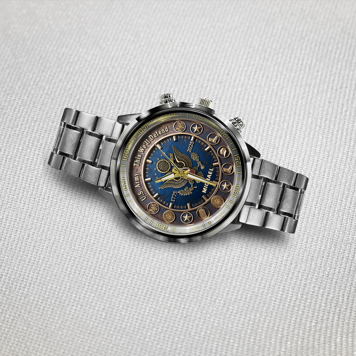 This We'll Defend - Personalized Veteran Hand Watch
