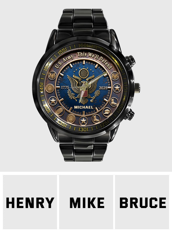 This We'll Defend - Personalized Veteran Hand Watch