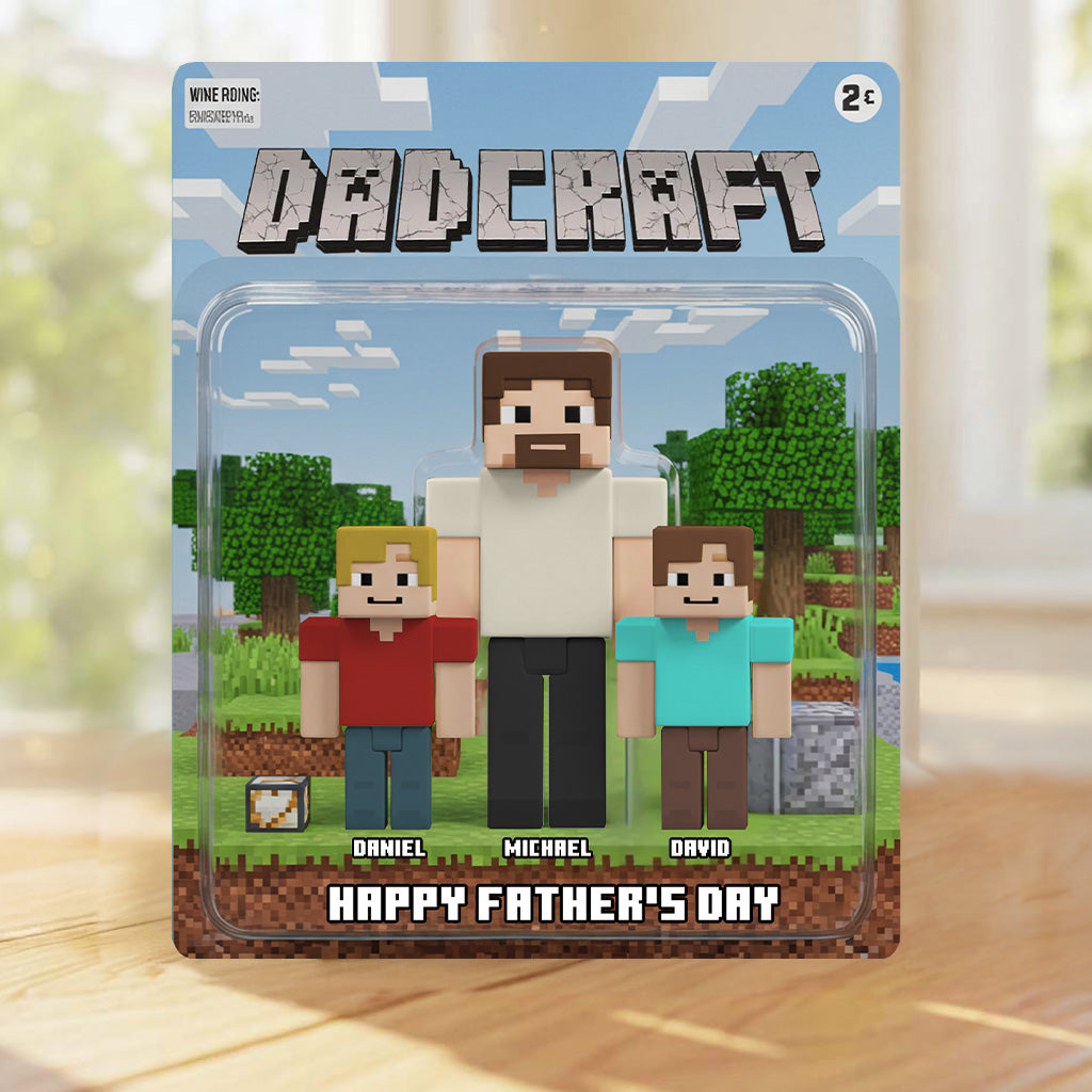 Dadcraft, Father's Day Gift For Game Dad - Personalized Father Custom Shaped Acrylic Plaque