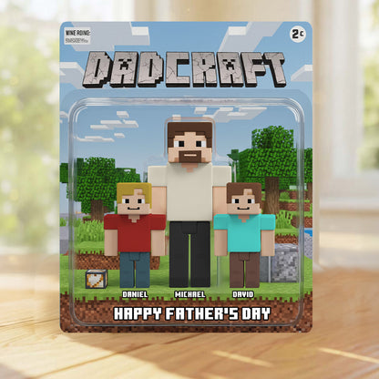Dadcraft, Father's Day Gift For Game Dad - Personalized Father Custom Shaped Acrylic Plaque