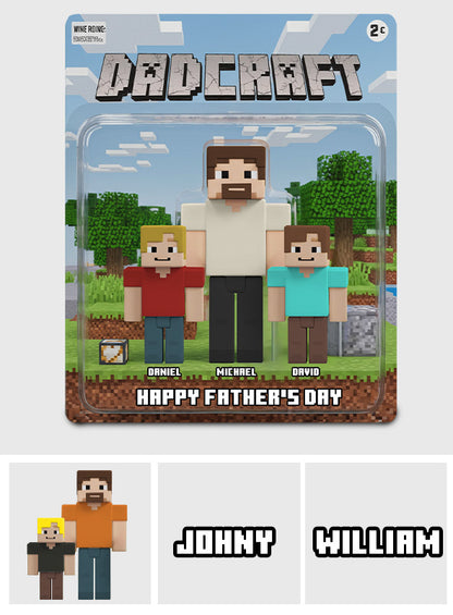 Dadcraft, Father's Day Gift For Game Dad - Personalized Father Custom Shaped Acrylic Plaque