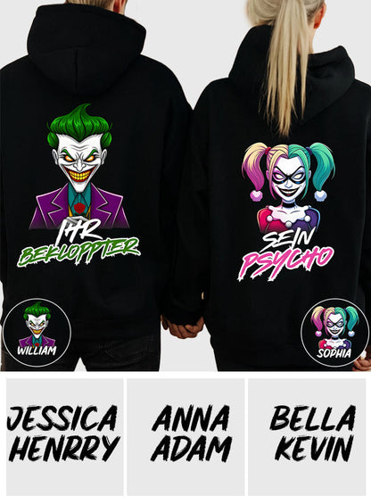 Bekloppter & Psycho - Kuschel - Personalized Couple T-shirt And Hoodie
