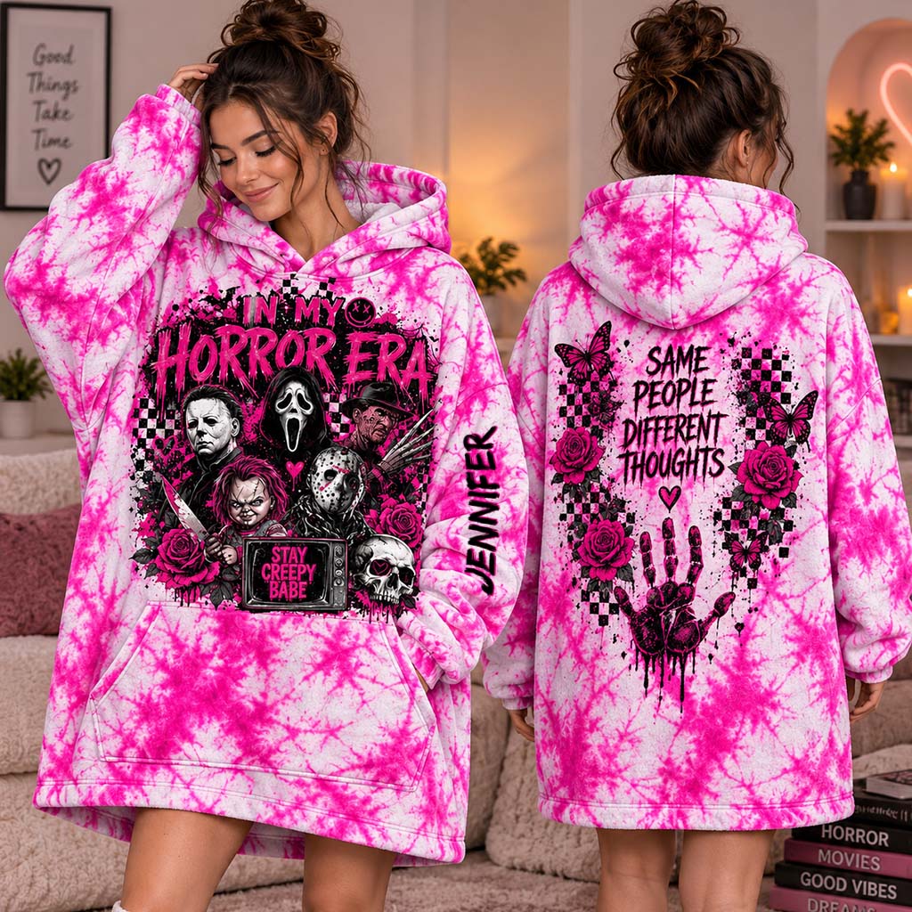 In My Horror Movie - Personalized Horror Character Blanket Hoodie