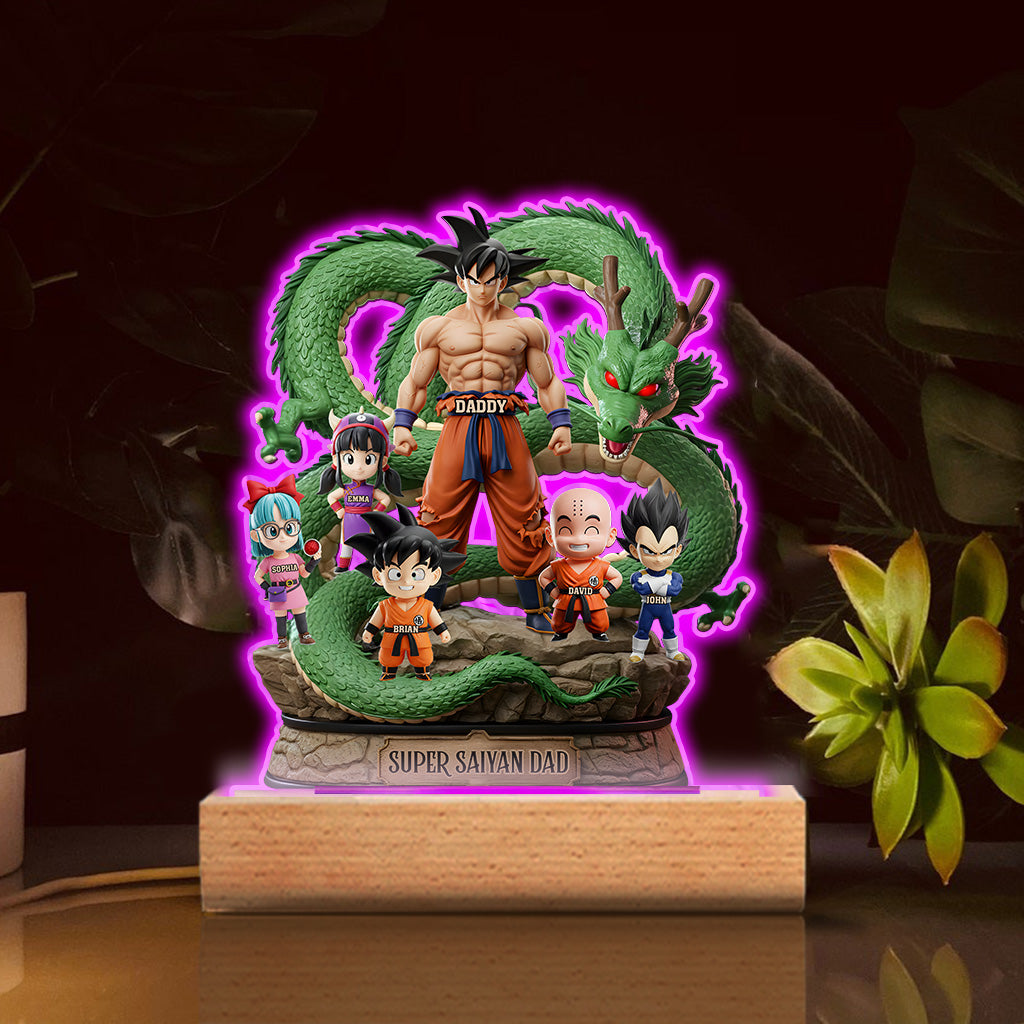 Best Dad Ever - Personalized Seven Balls Custom Shaped Acrylic Plaque