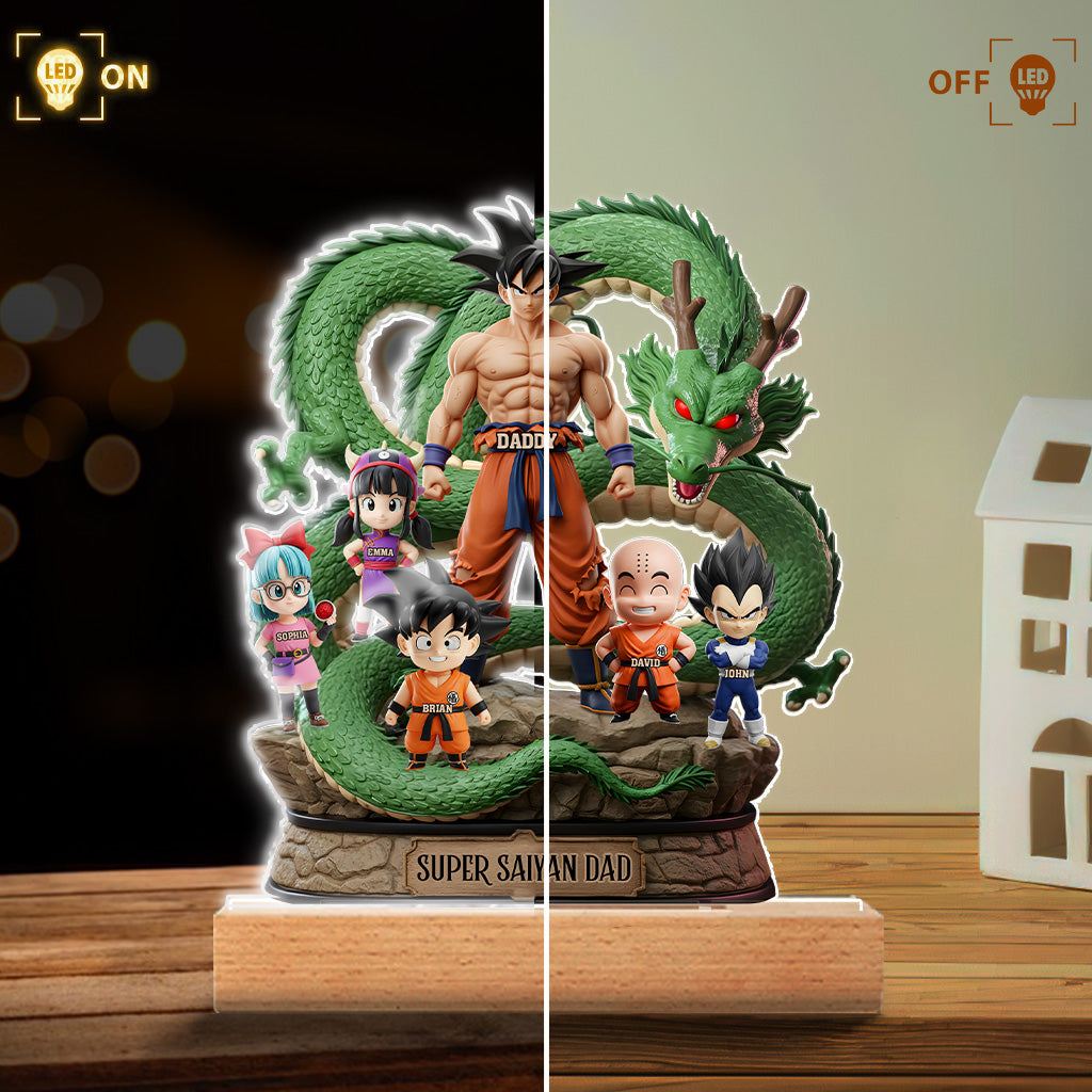 Best Dad Ever - Personalized Seven Balls Custom Shaped Acrylic Plaque