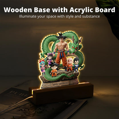 Best Dad Ever - Personalized Seven Balls Custom Shaped Acrylic Plaque