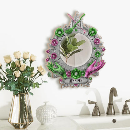 Changed For Good - Personalized Green and Pink Wall Hanging Mirror