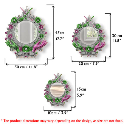 Changed For Good - Personalized Green and Pink Wall Hanging Mirror