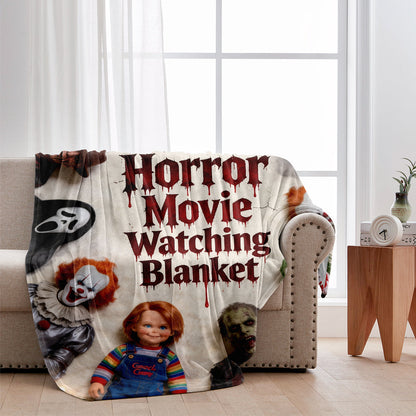 Horror Movie Watching Blanket - Personalized Horror Character Blanket
